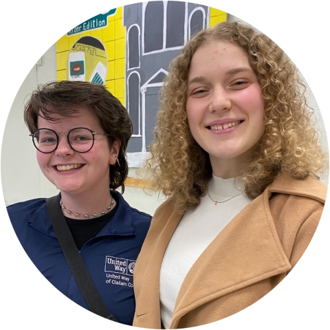 Two smiling young people