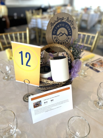 Formally dressed table with table number 12