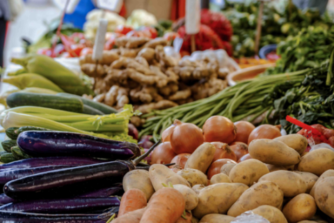 market full of produce