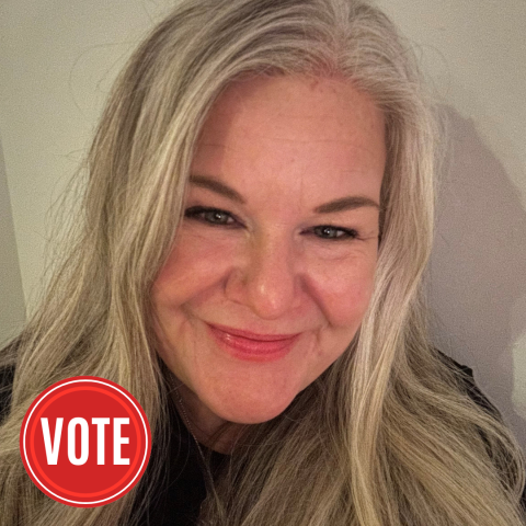 smiling blonde woman