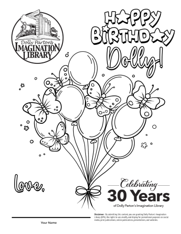 coloring sheet of a bunch of balloons