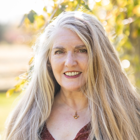 smiling blonde woman