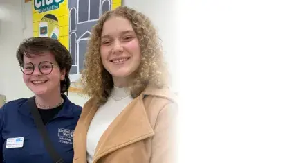 Two smiling young people